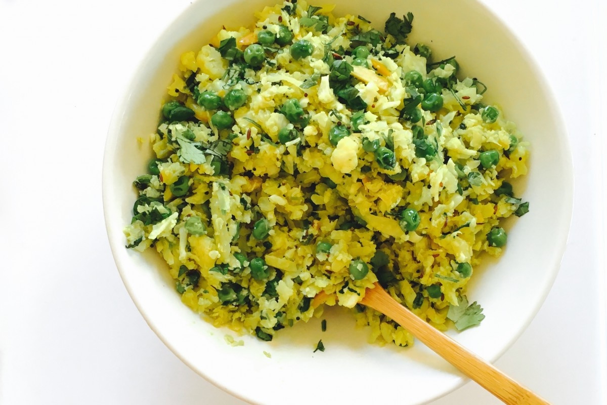 golden-cauliflower-rice-with-garden-vegetables-recipe