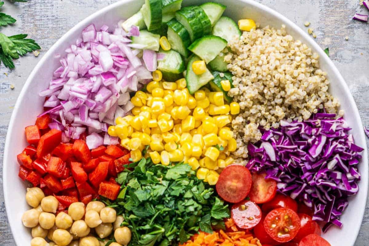 Quinoa Vegetable Salad Recipe Vegan Girls Guide