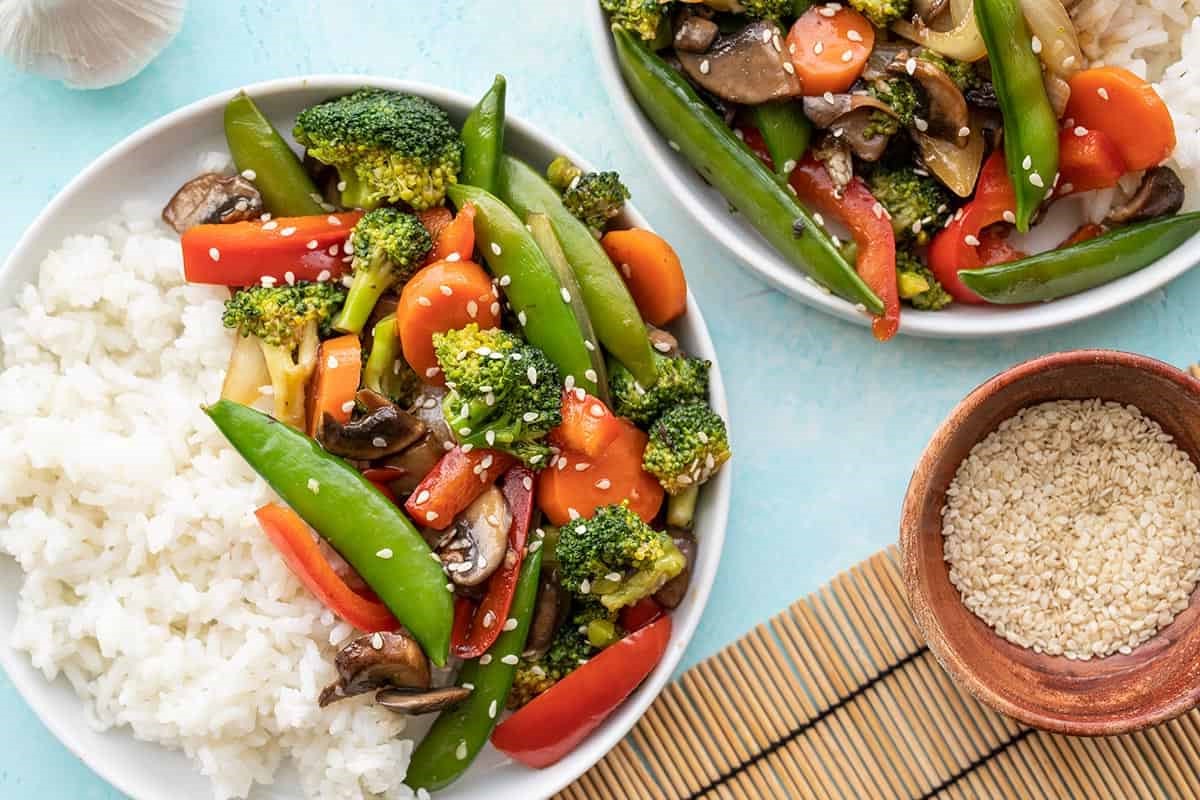 stir-fried-sesame-vegetables-with-rice-recipe