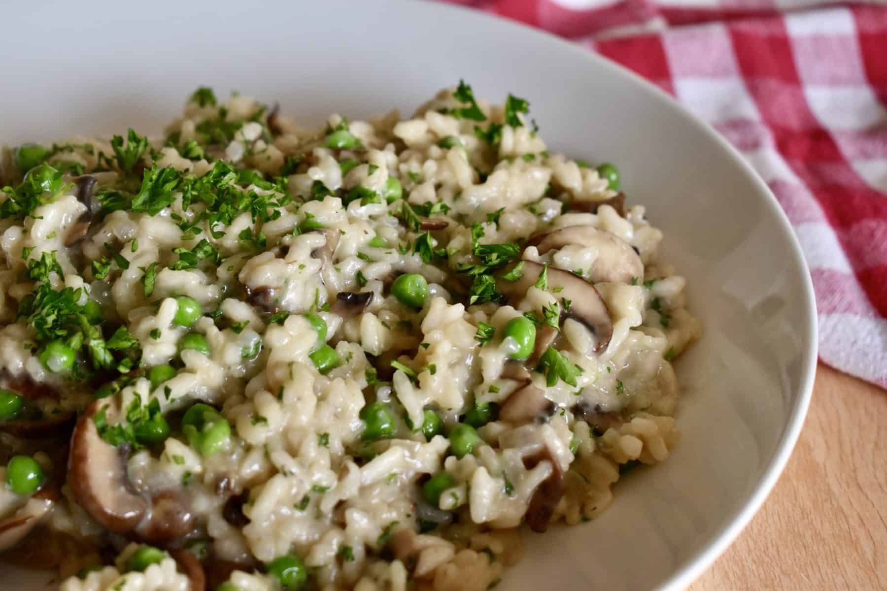 mushroom-and-pea-risotto-recipe