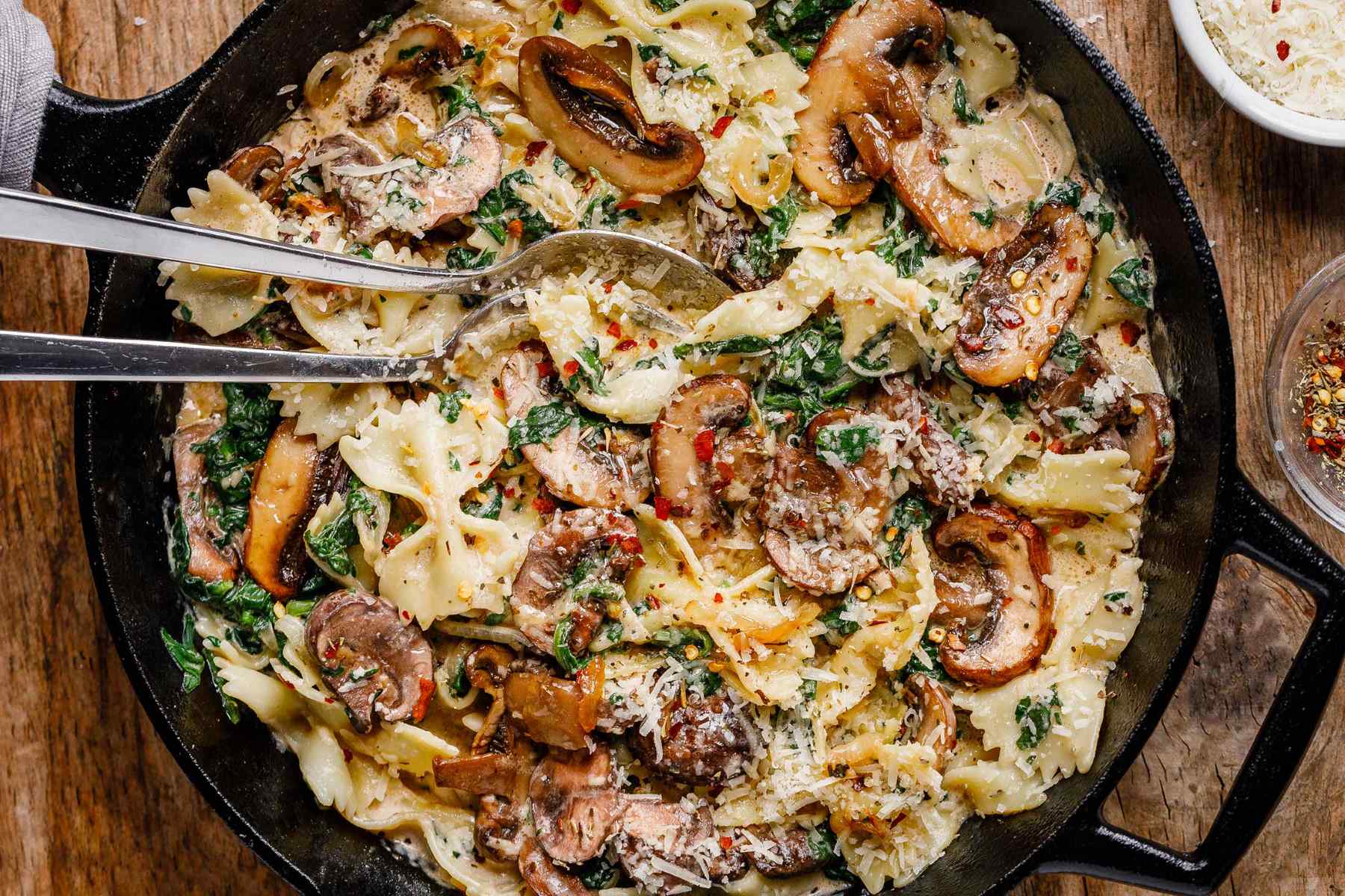 spinach-mushroom-pasta-recipe