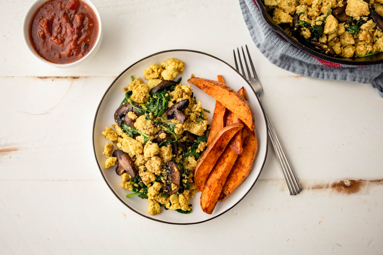 mushroom-spinach-tofu-scramble-recipe