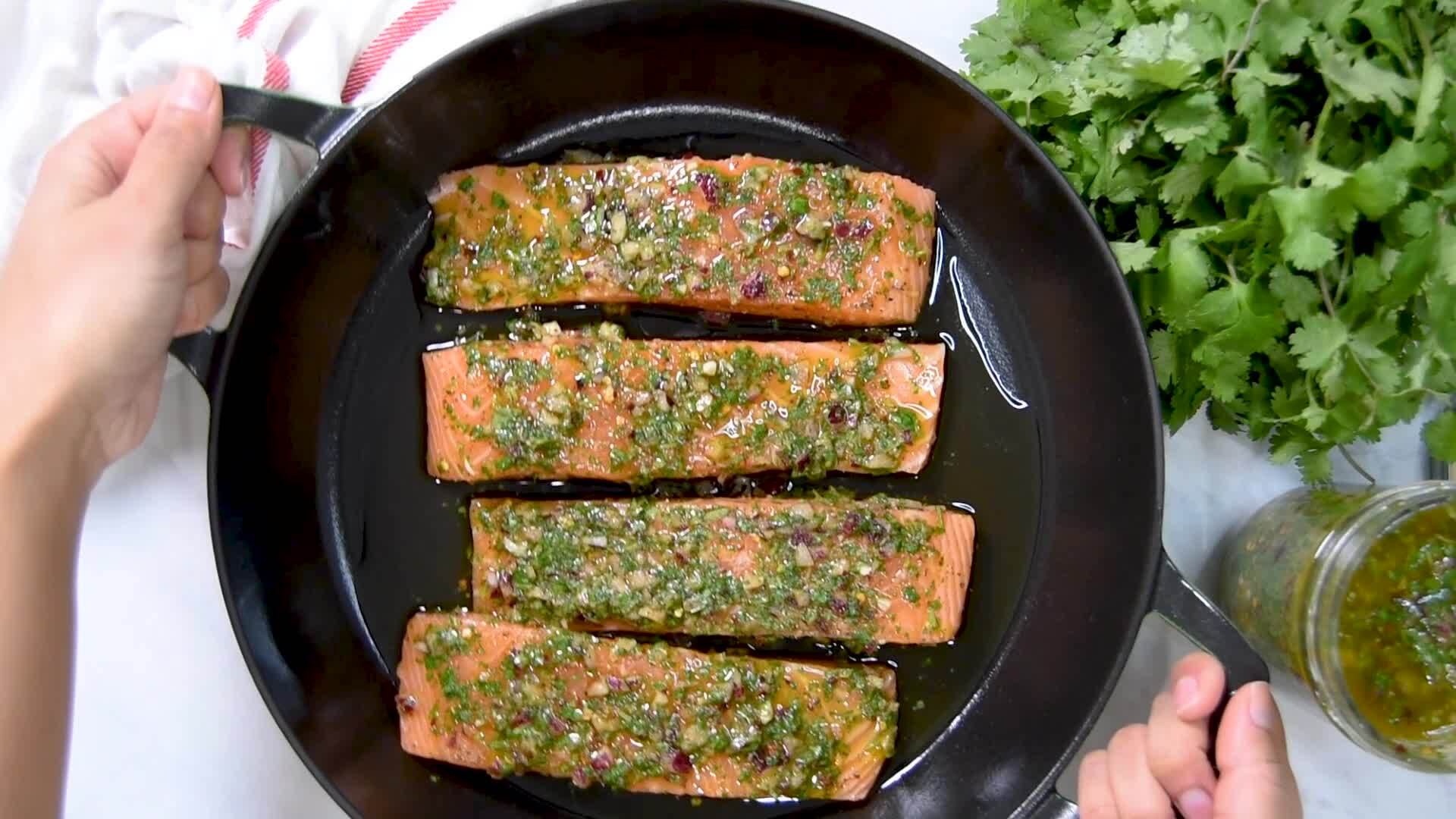 salmon-with-carrot-greens-chimichurri-recipe